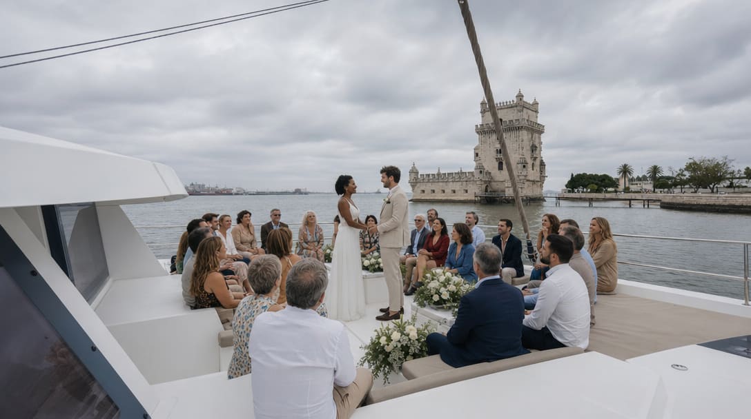 Casar num barco em Lisboa: casamento e pedido no Tejo