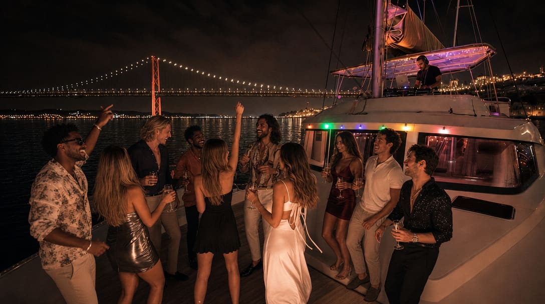 Aluguer de barco para festa em Lisboa: aniversários, DJ e celebrações