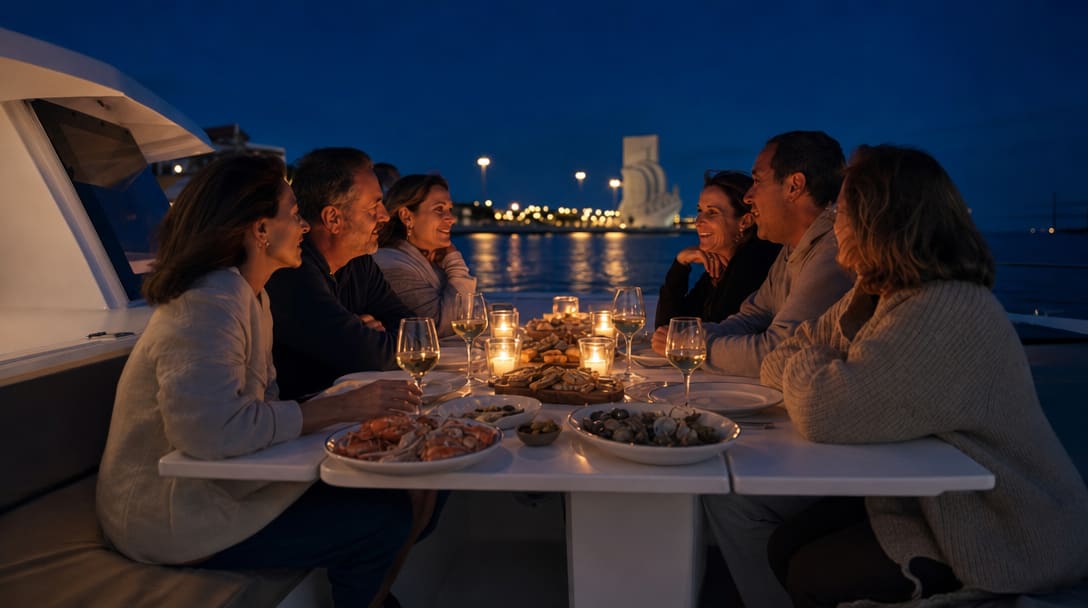 Dinner on a boat in Lisbon: a cruise with dinner, romantic or tailor-made